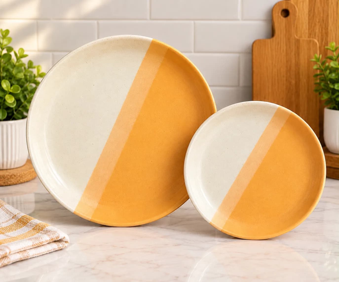 PLATE DOUBLE ORANGE COLOR