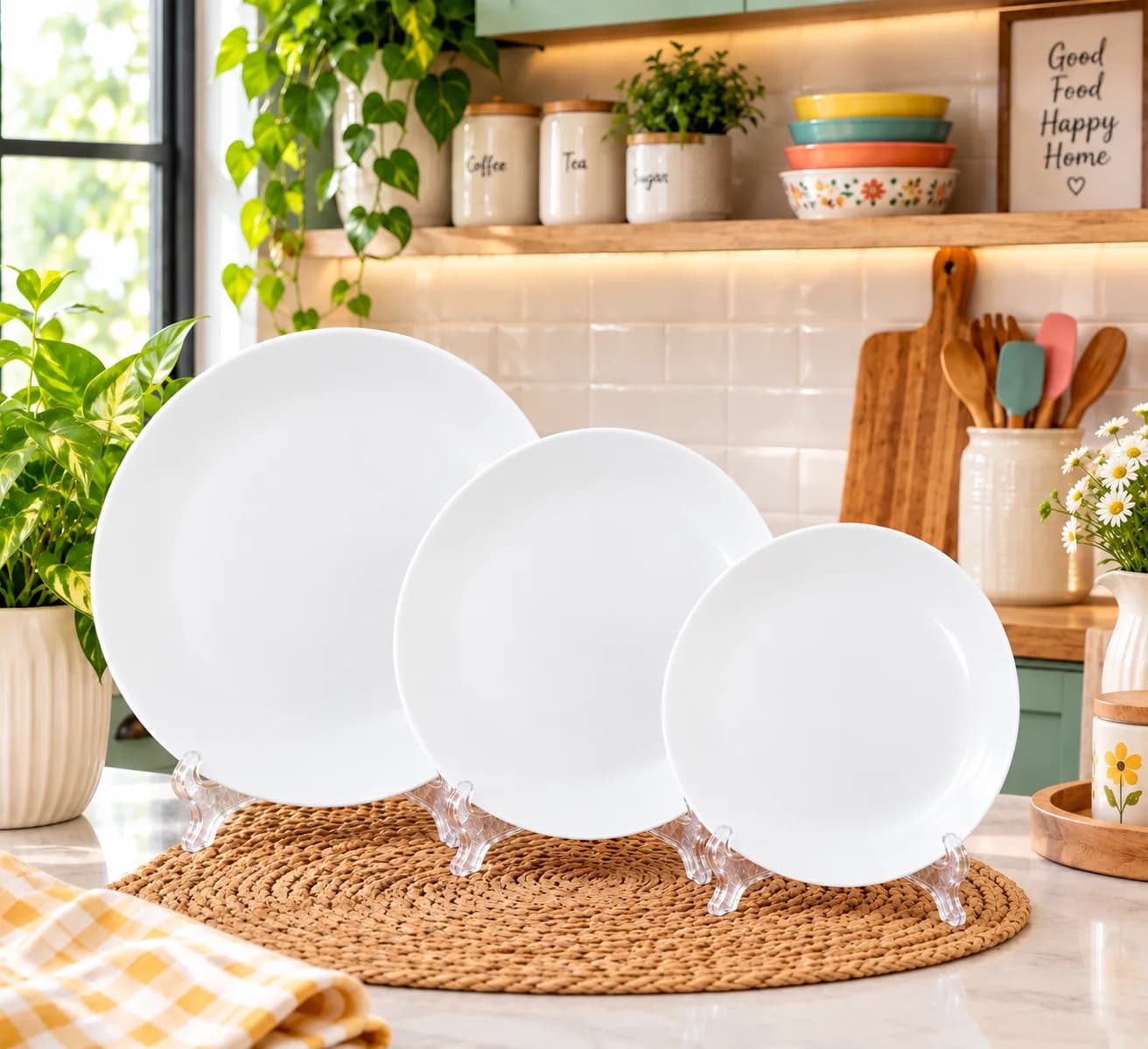 CELLO PLATE WHITE PLAIN