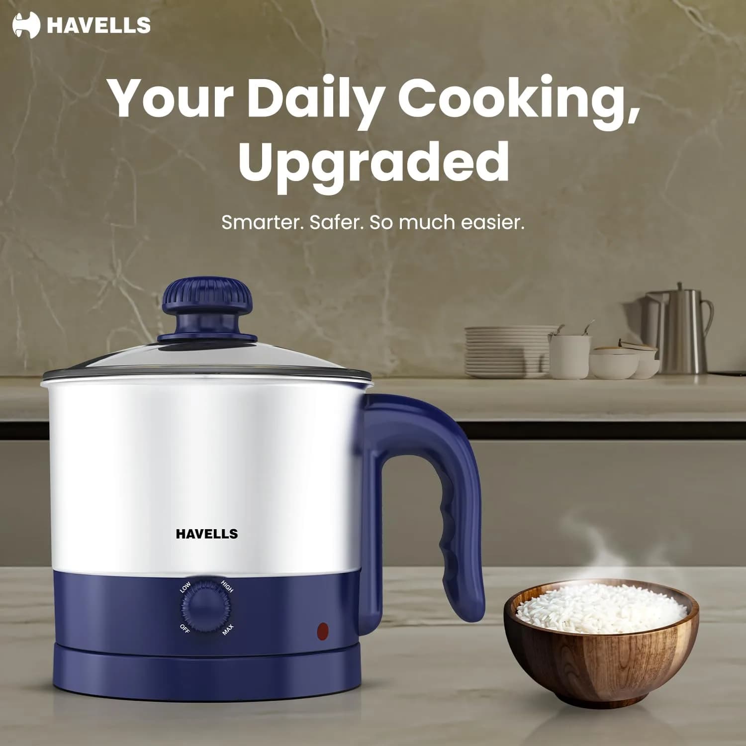 HAVELLS MULTICOOK KETTLE STEAMOR