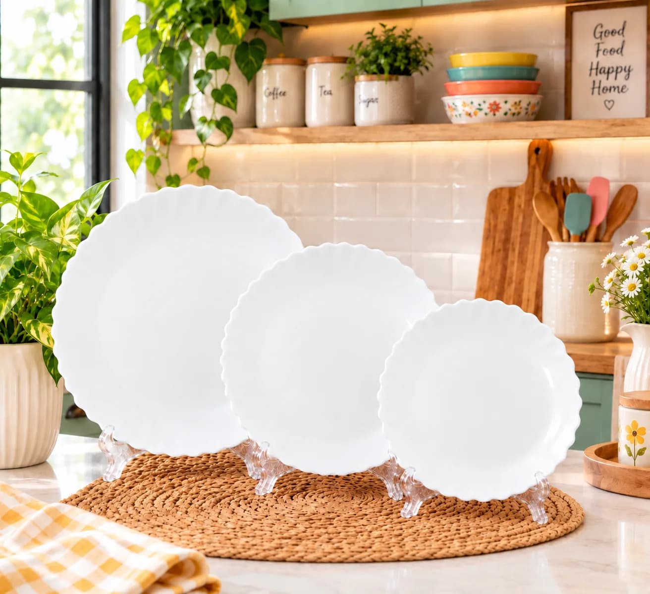 CELLO PLATE WHITE EDGE