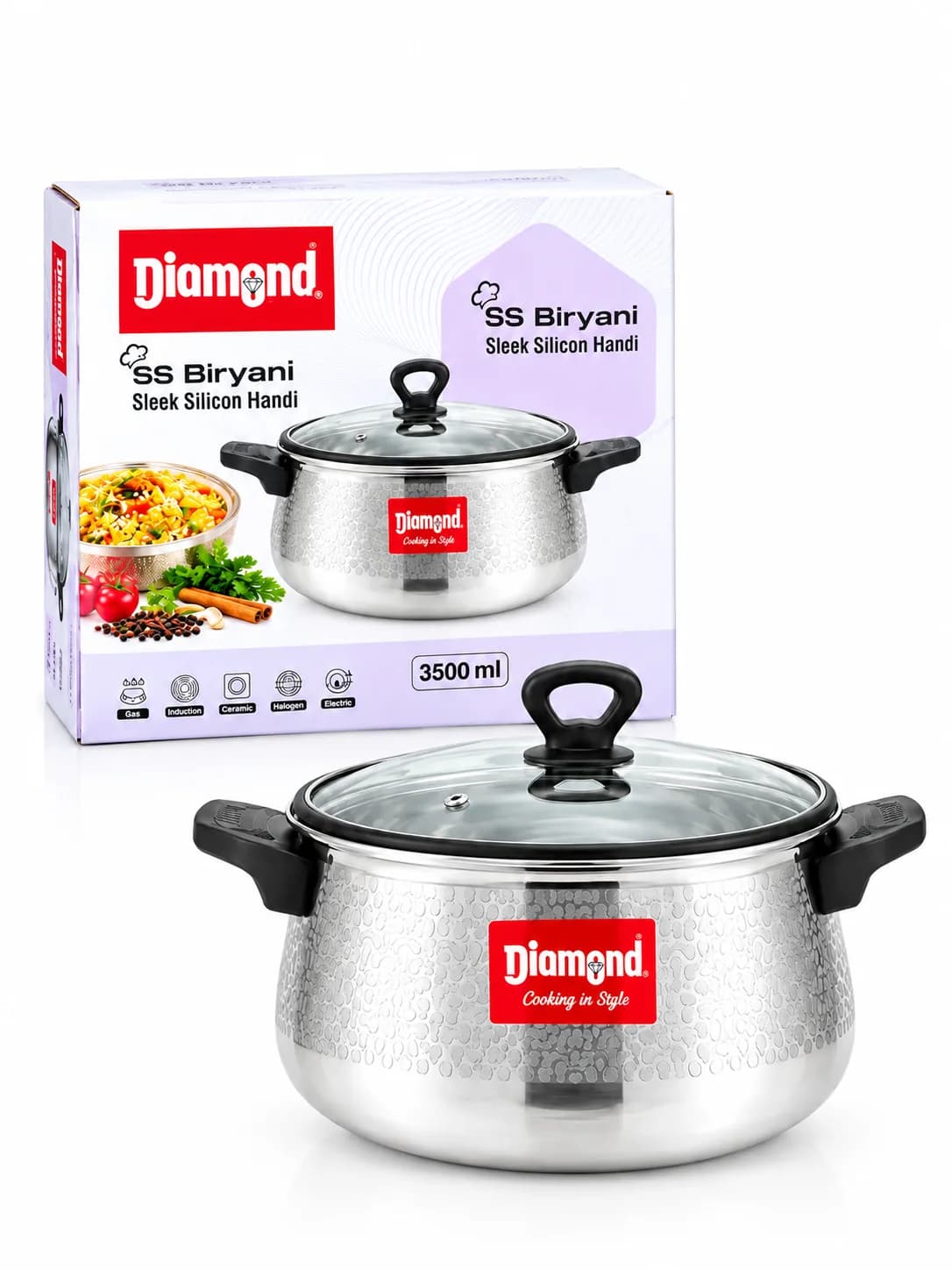 SS BIRYANI SLEEK SILICON HANDI