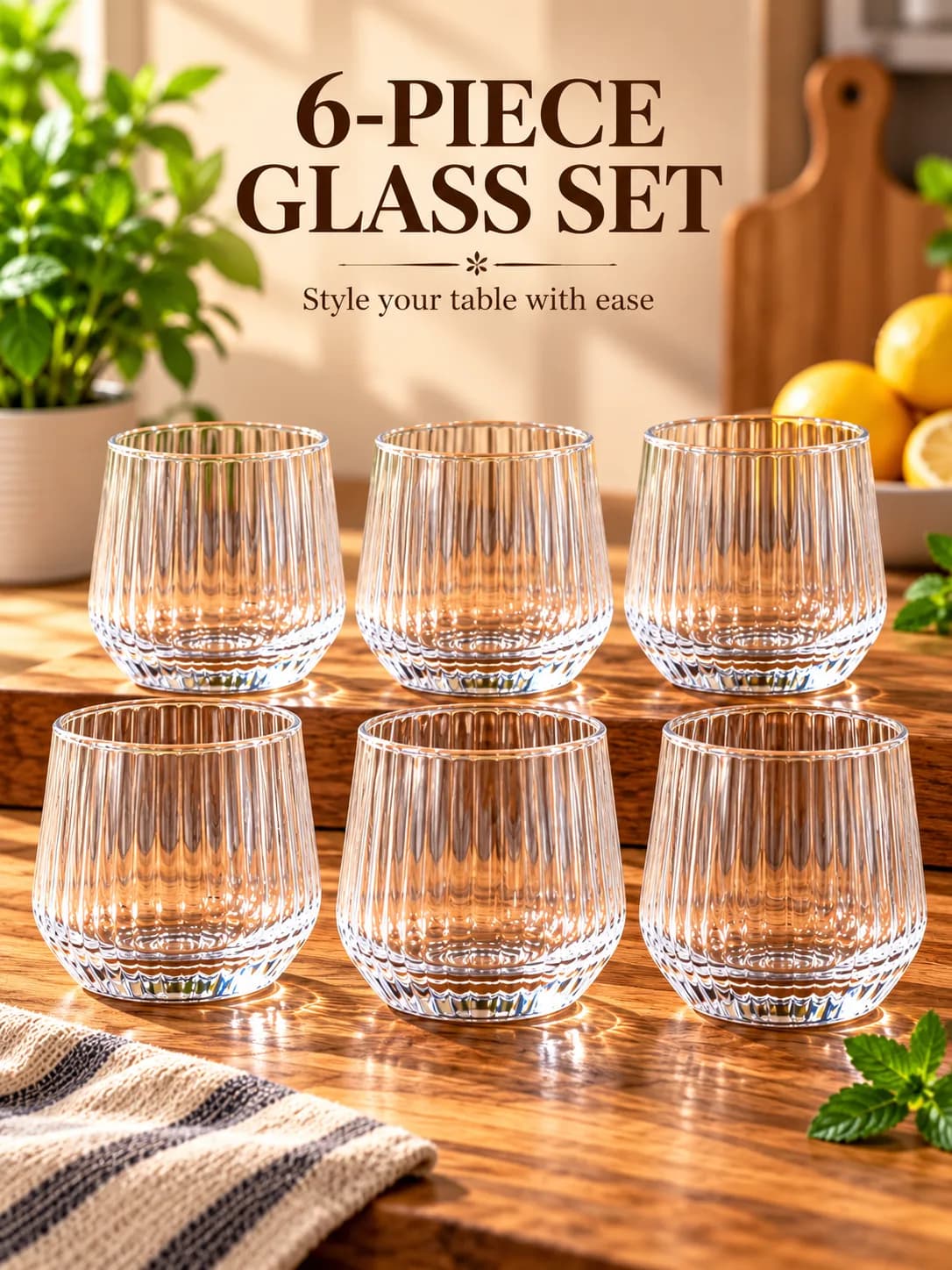 ES81388 SODA LIME GLASS 6 PCS